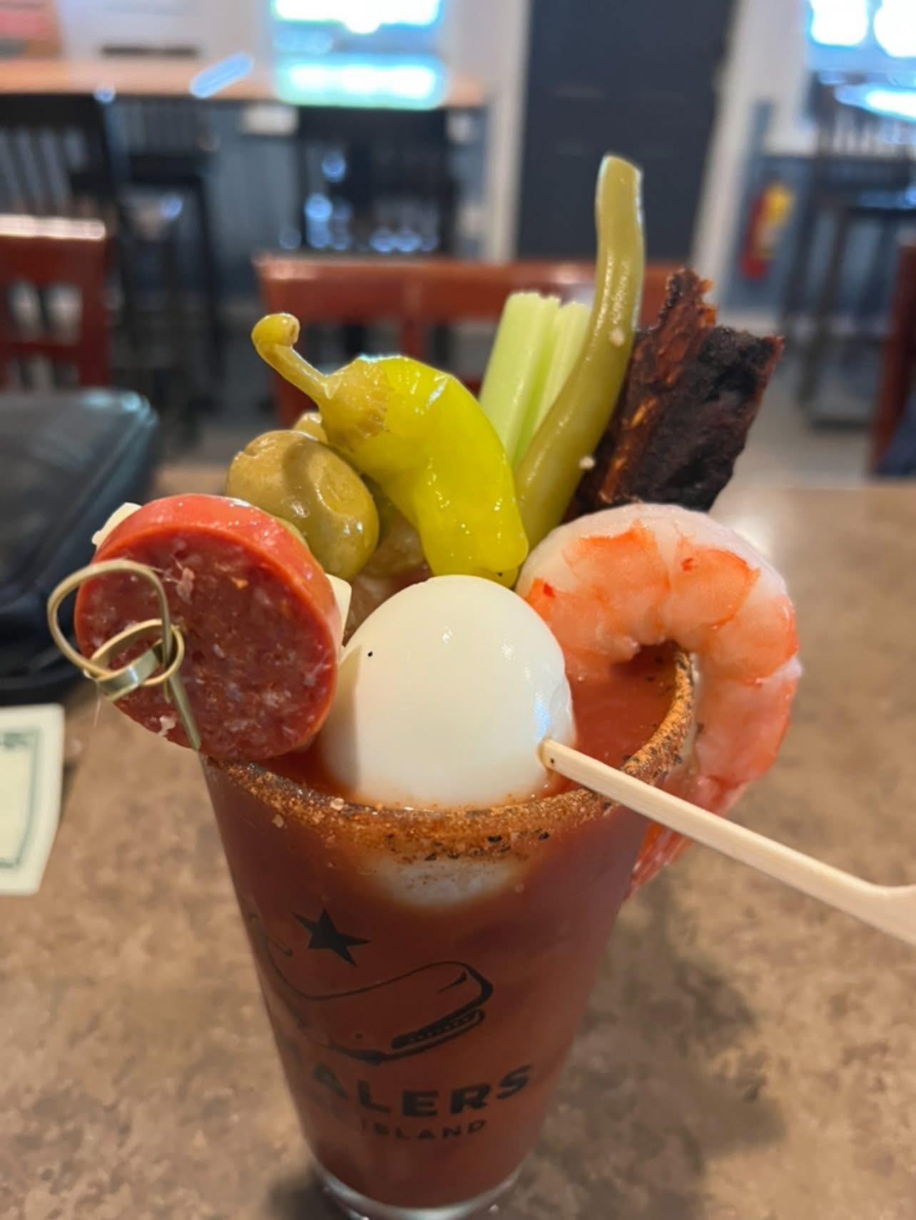 Island Bloody Mary's made by Brenda