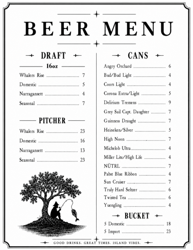 Island Beer Menu