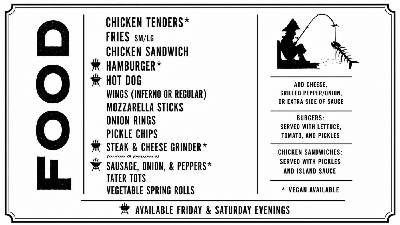 Food Menu at The Island